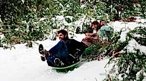 Sledding at Tenaya at Yosemite