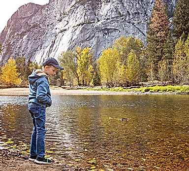 boy by river