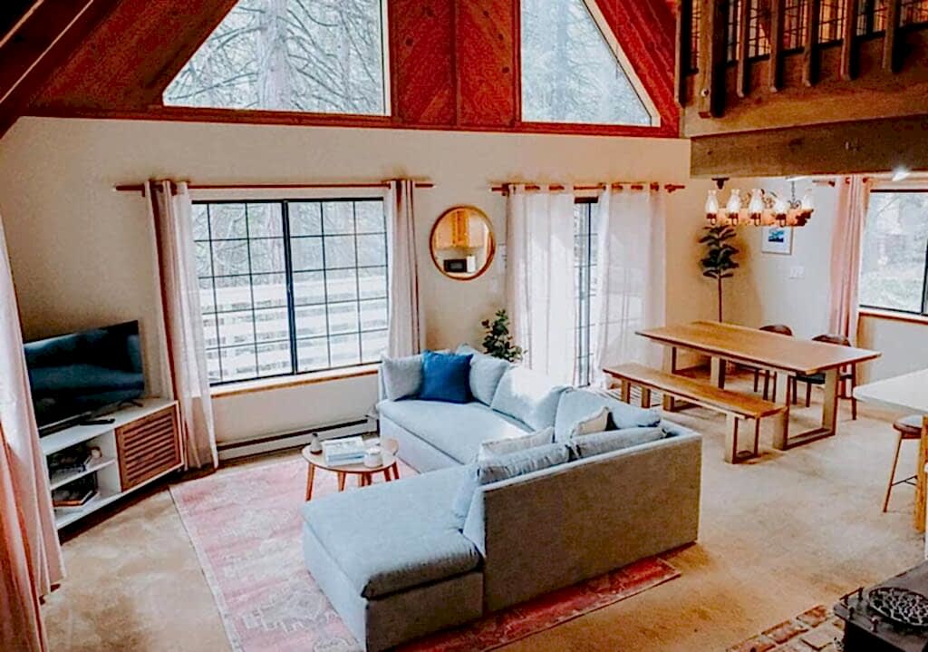 livig room with couch and television