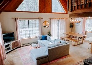 livig room with couch and television